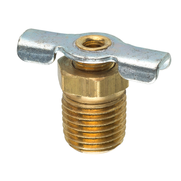 Ags Brass Standard Drain Cock, Male (1/4 NPT), 1/bag DCF-10B